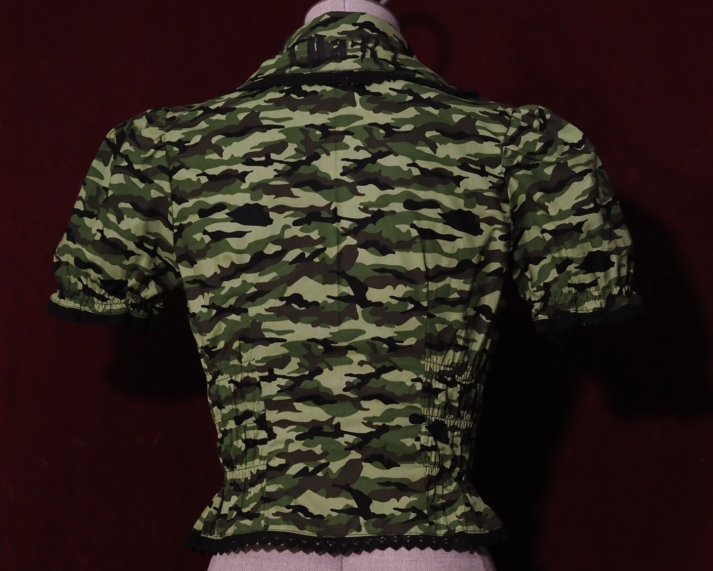 Green Camo short-sleeve Blouse