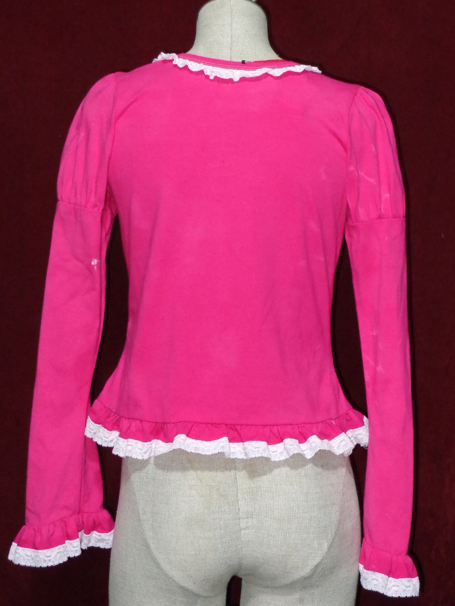 ****"false musette" Magenta x White longsleeve cutsew