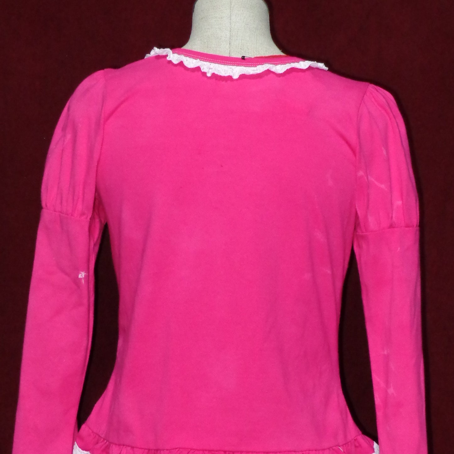 ****"false musette" Magenta x White longsleeve cutsew
