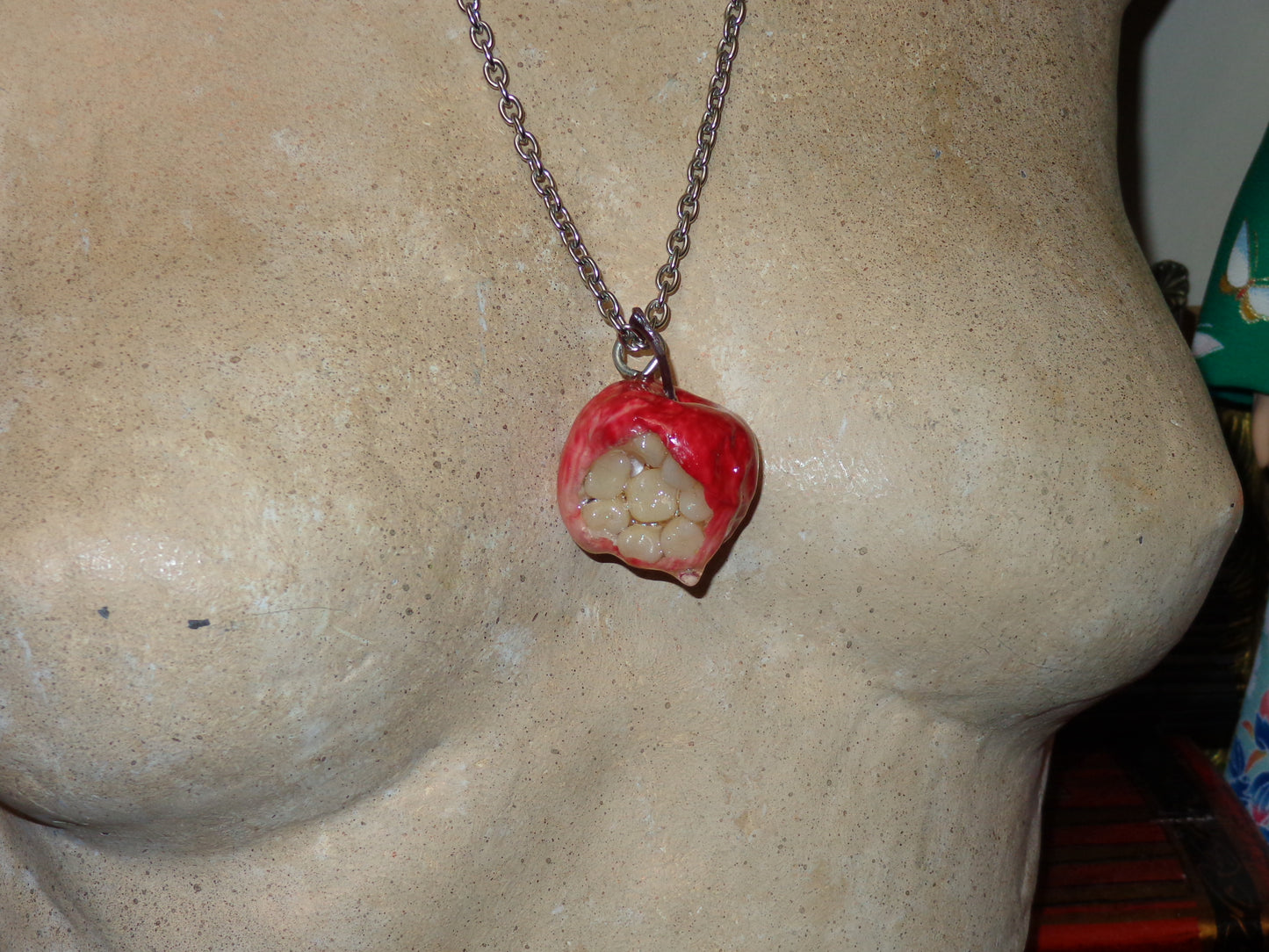 teeth apple necklaces