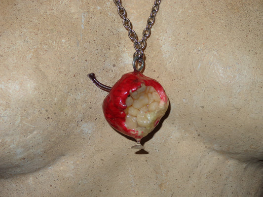 teeth apple necklaces