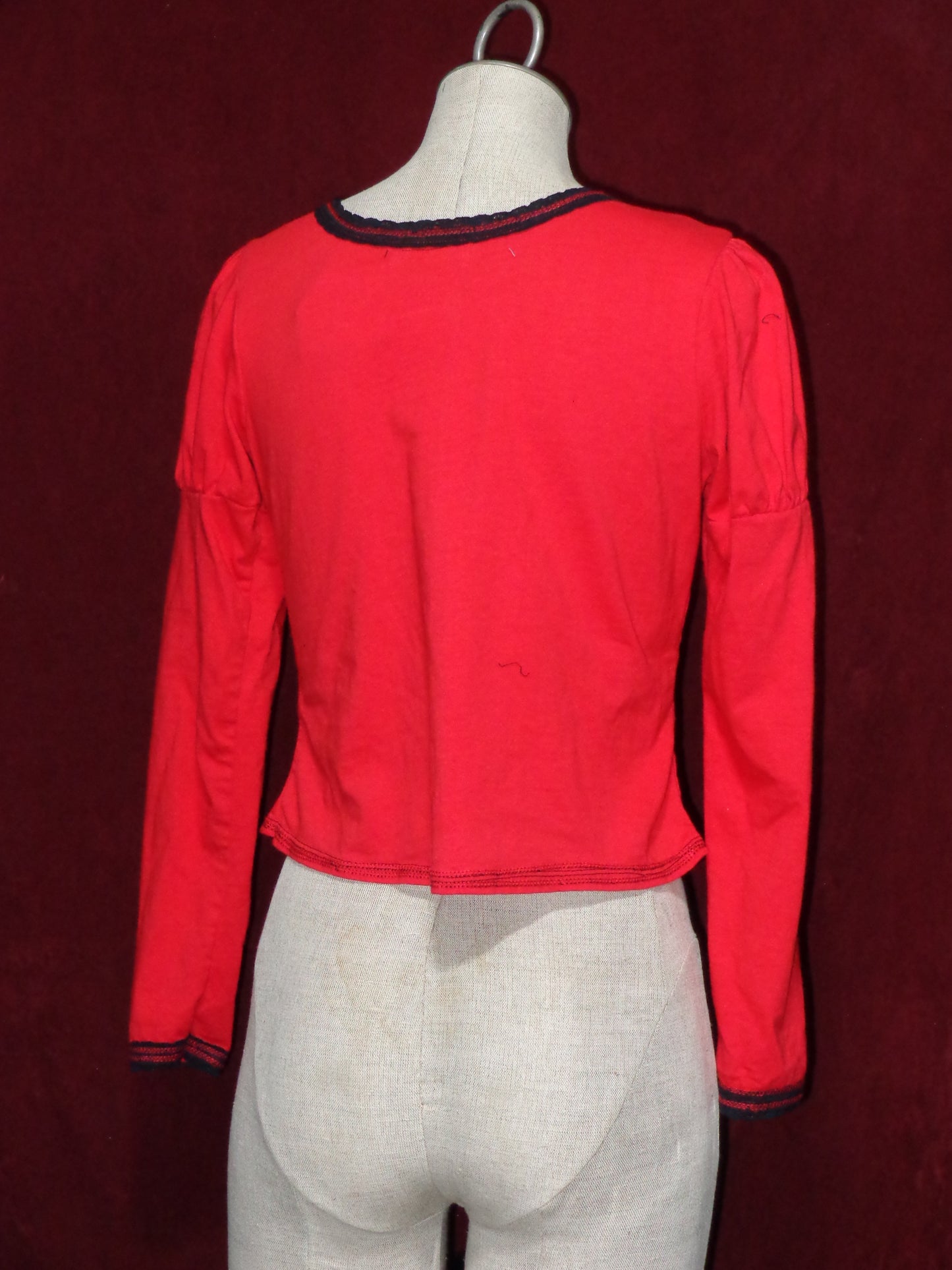 "false musette" Red x Black longsleeve cutsew