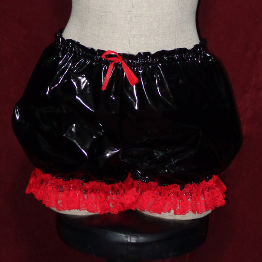 Black x red PVC Bloomers