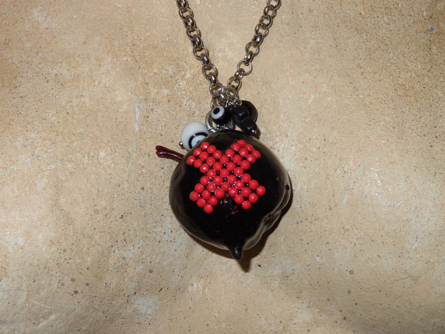 cross charm apple necklaces