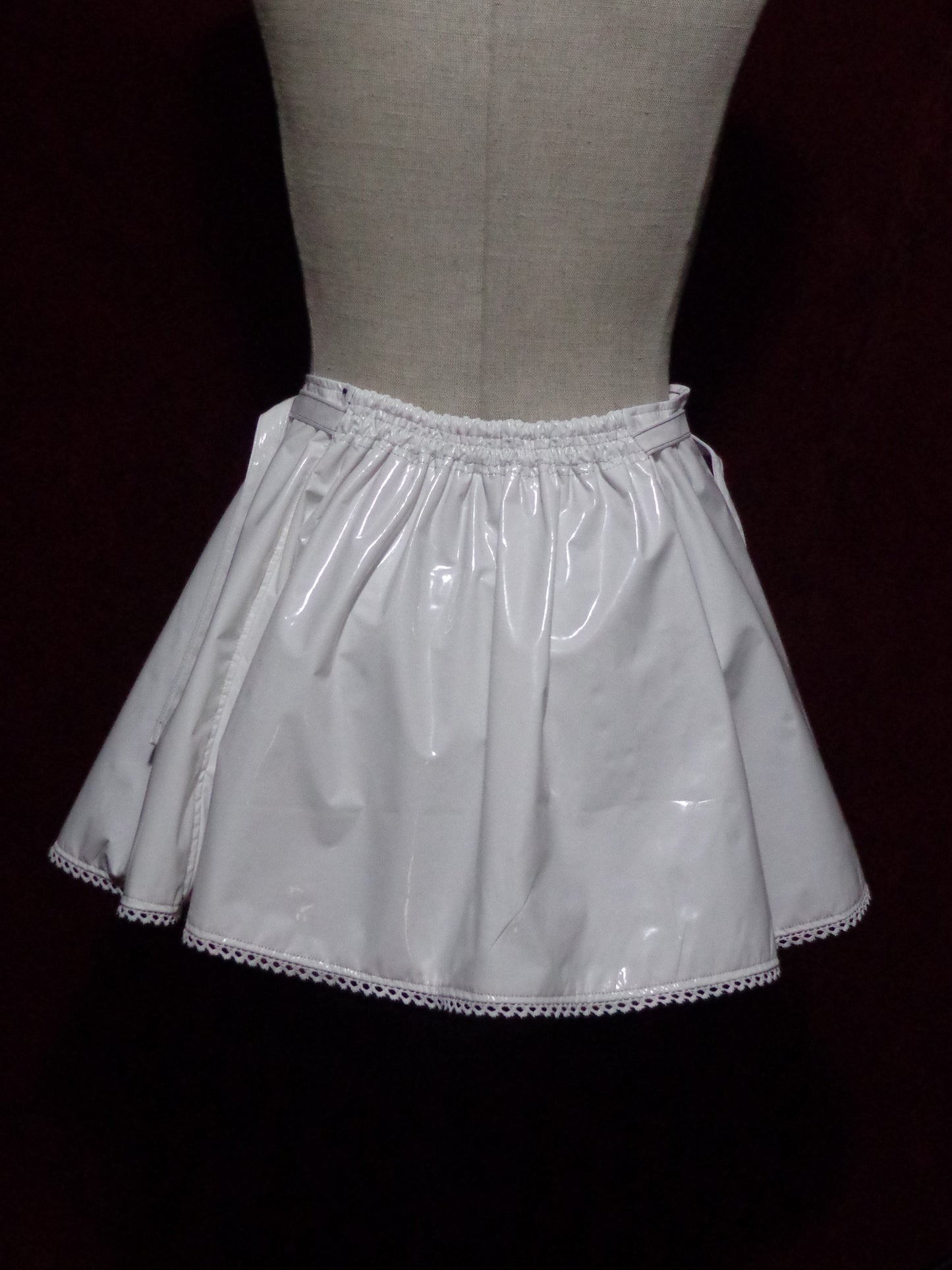 "Somatic Doll" White x Black PVC Nurse Skirt