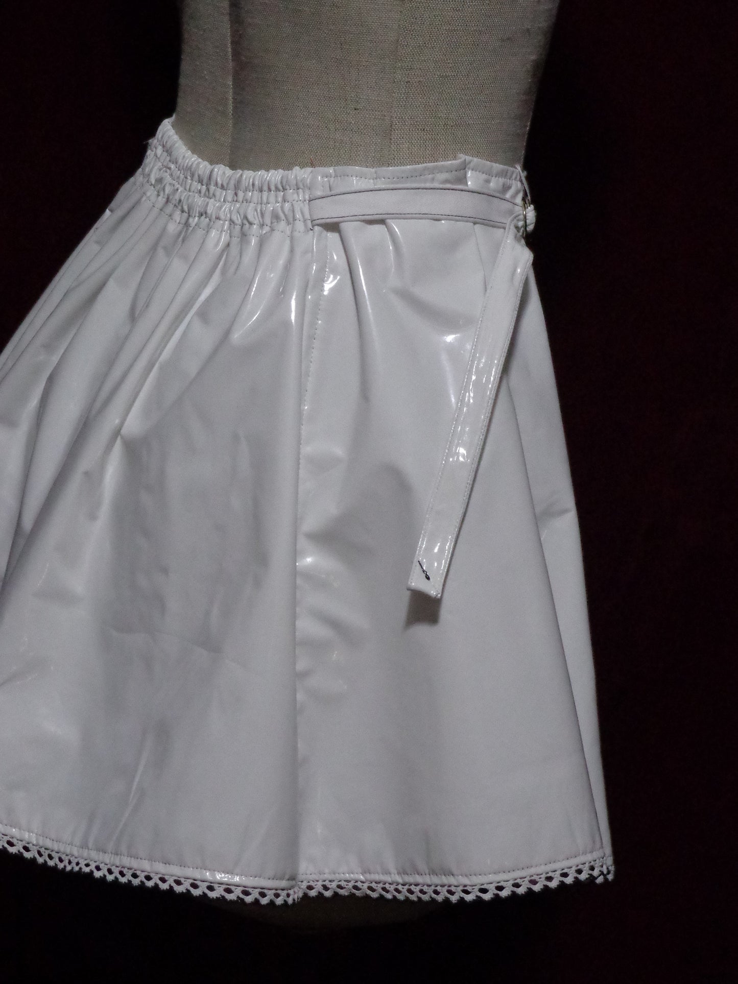 "Somatic Doll" White x Black PVC Nurse Skirt