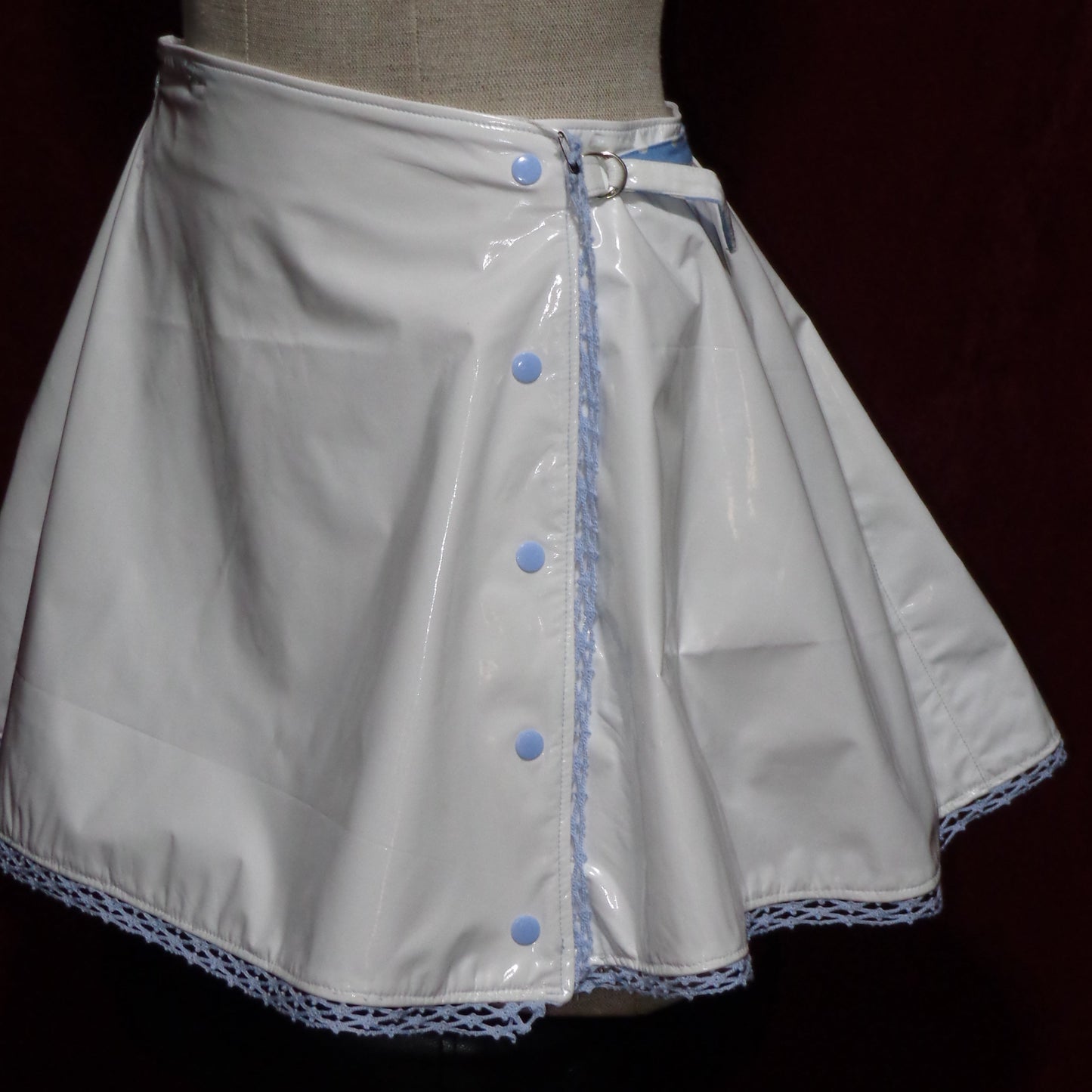 **"Somatic Doll" White x Sax PVC Nurse Skirt