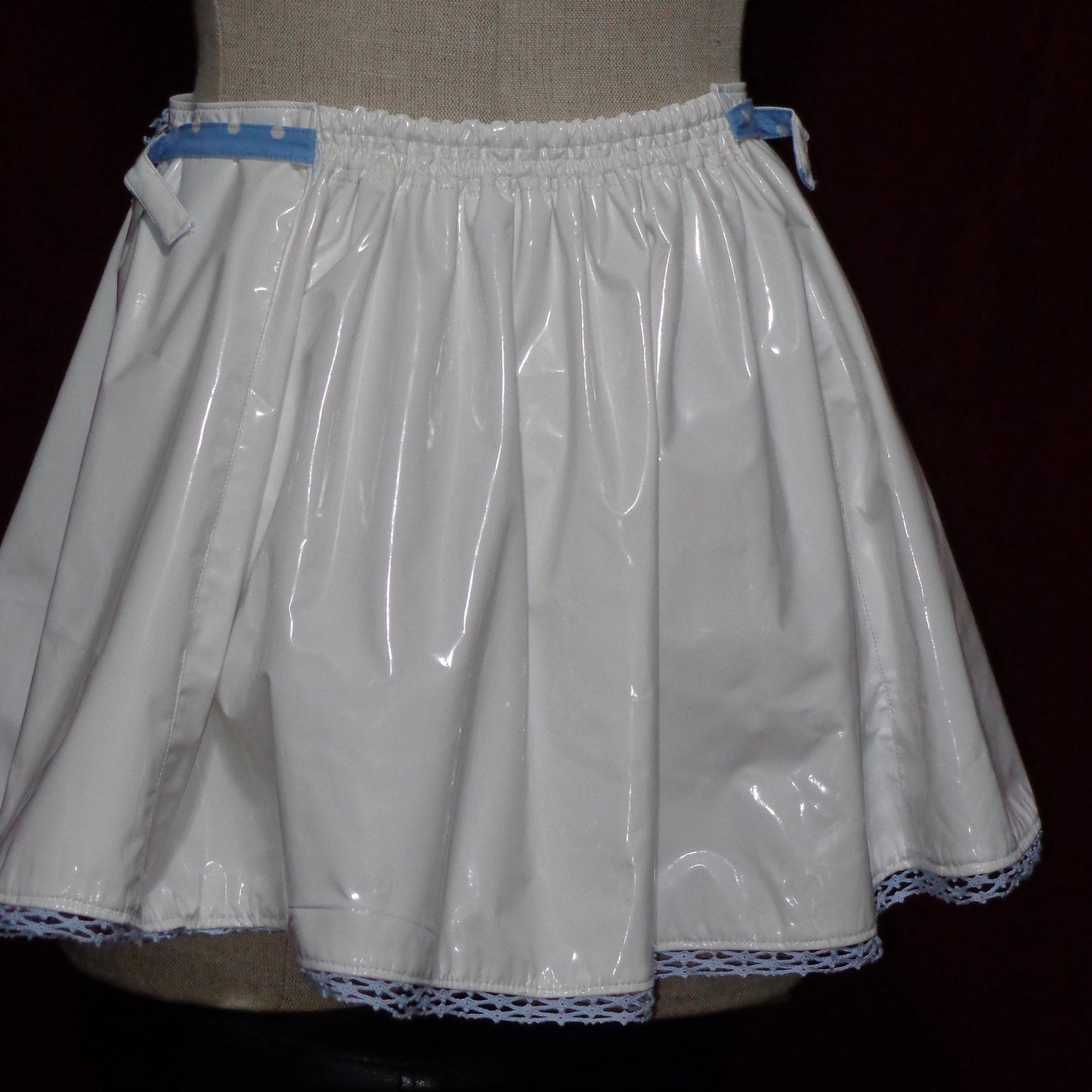 **"Somatic Doll" White x Sax PVC Nurse Skirt