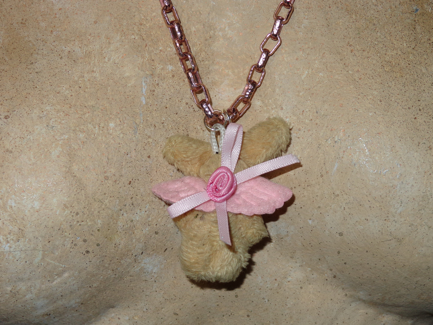 angel bunny plush necklace