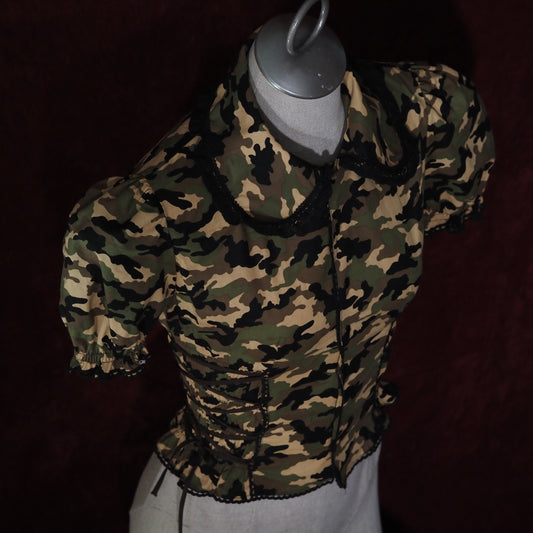 Jungle Camo short-sleeve Blouse
