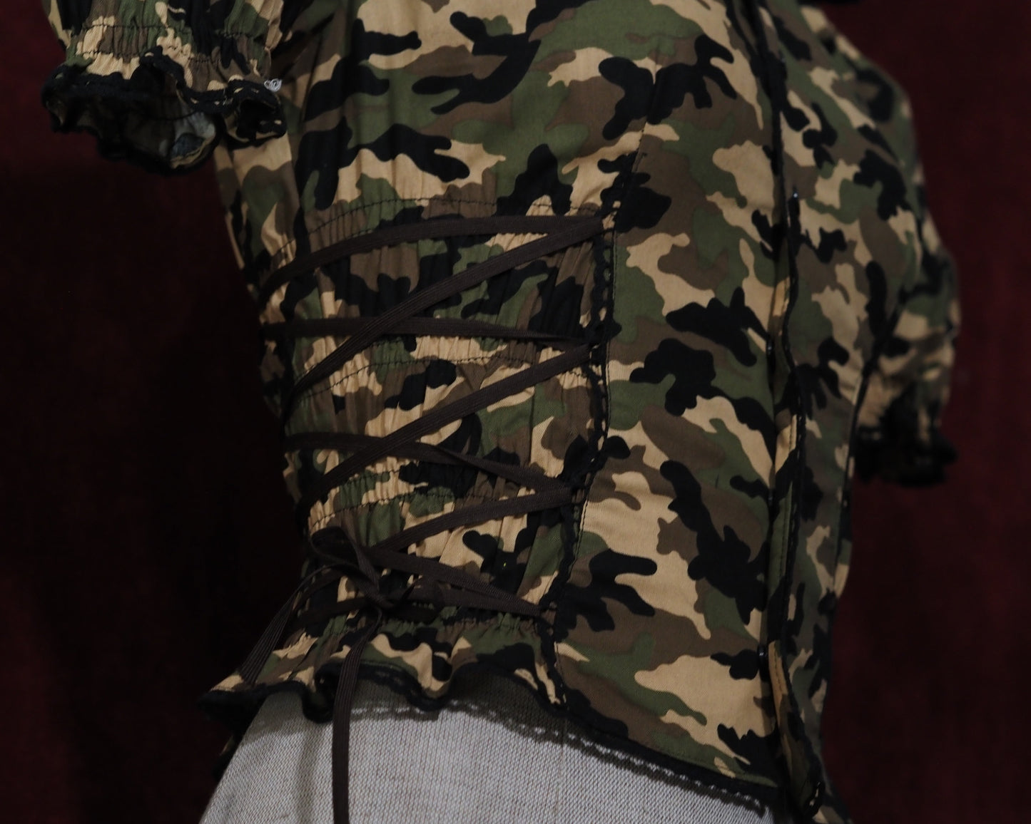 Jungle Camo short-sleeve Blouse
