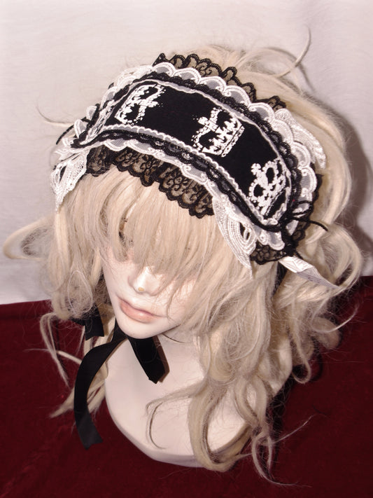 crown print angel wing headdress bl×wh