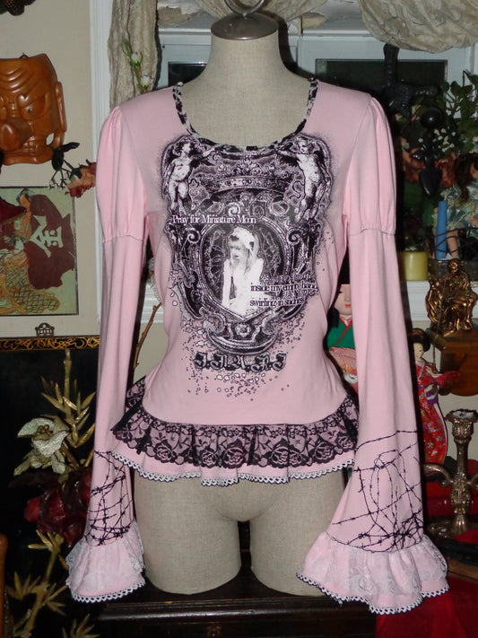 "Memoire" Pink x Black Cutsew