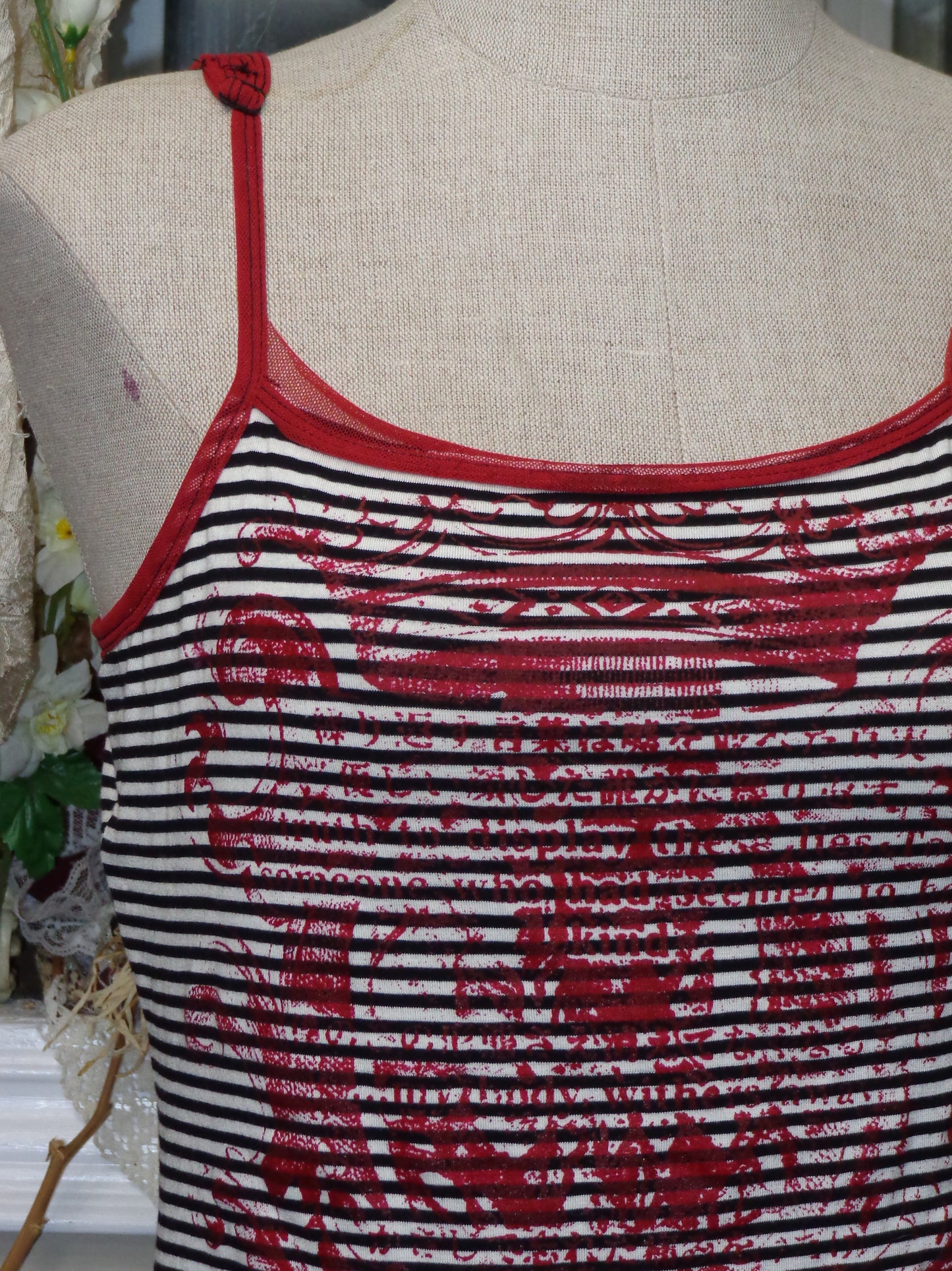 stripe x red camisol