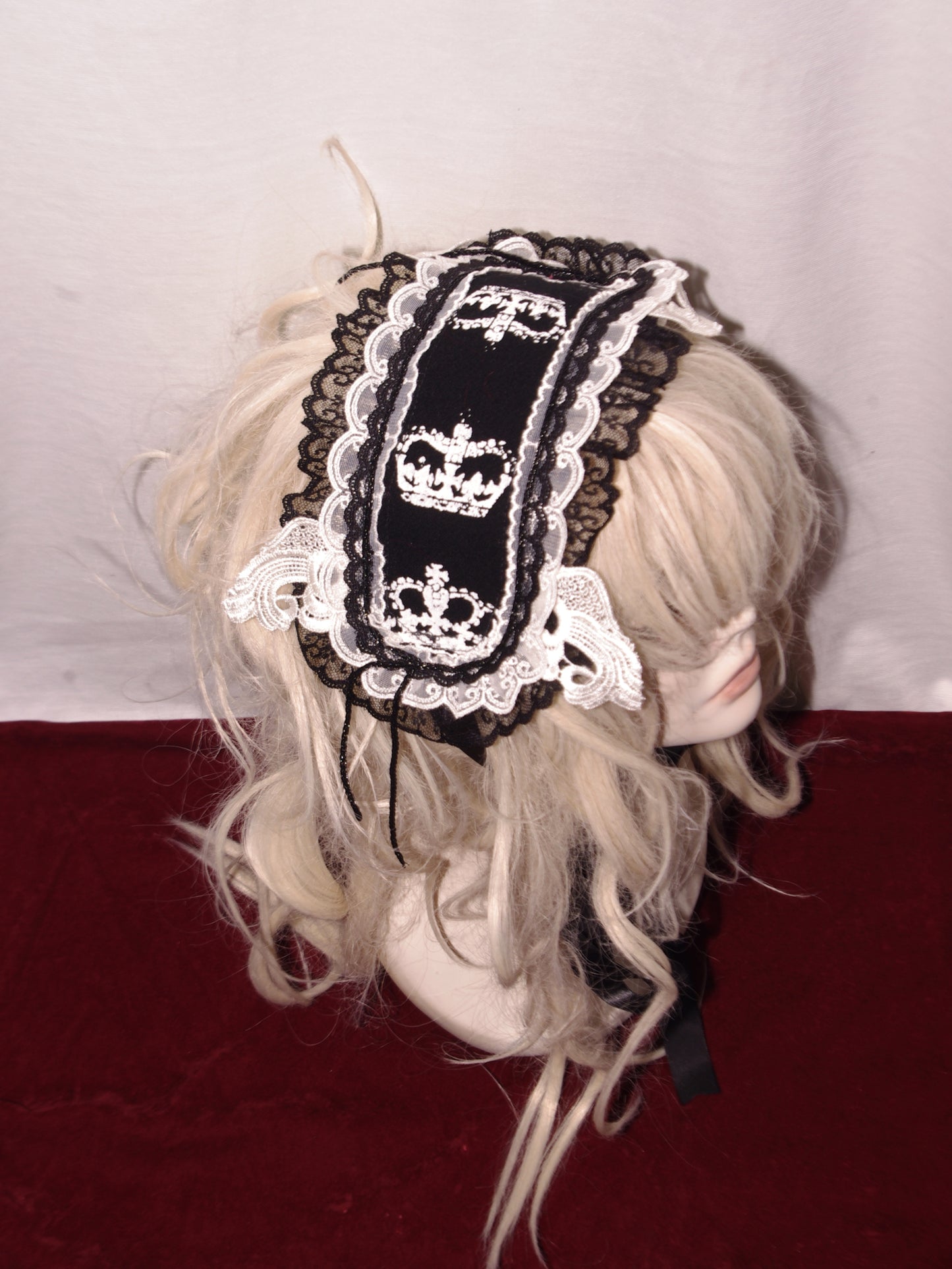 crown print angel wing headdress bl×wh