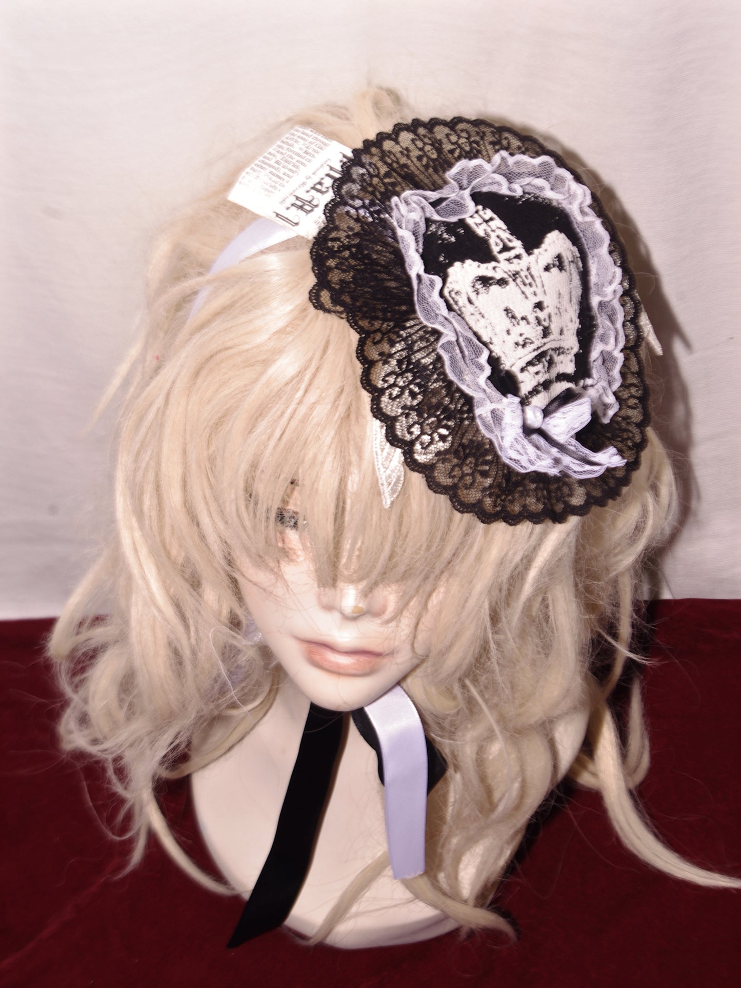 crown print headpiece