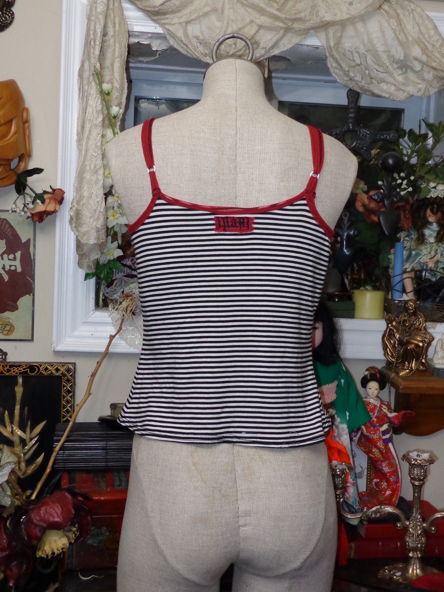 stripe x red camisol